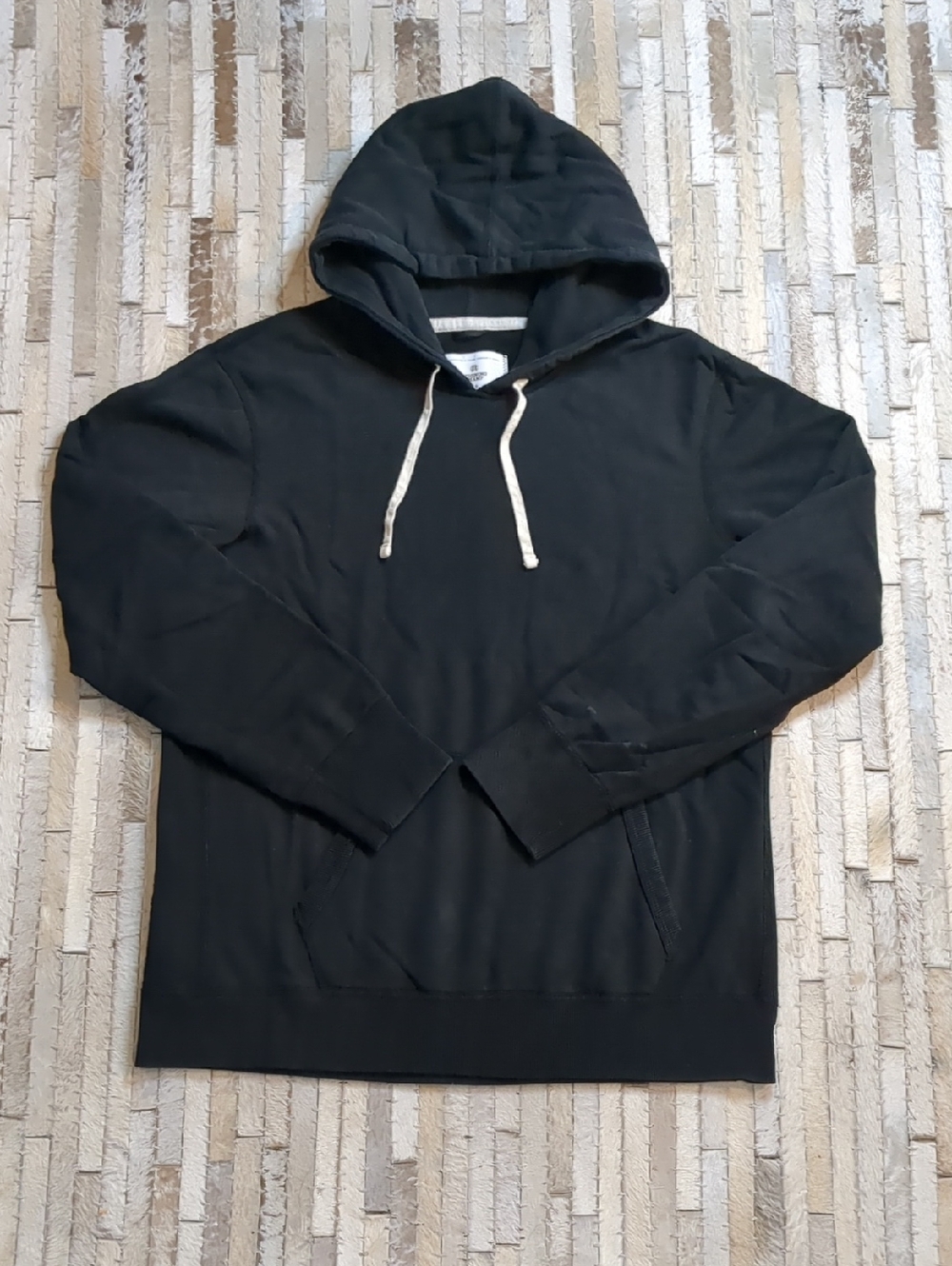 Reigning Champ Men's Size L Midweight Terry Standard Black Hooded Sweatshirt